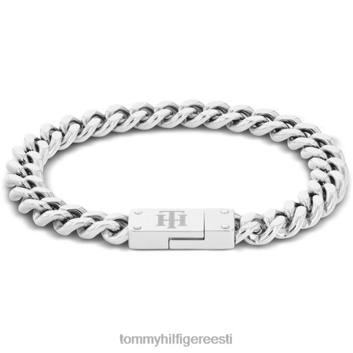 meeste roostevabast terasest käevõru RJV6219899 hõbedane Tommy Hilfiger