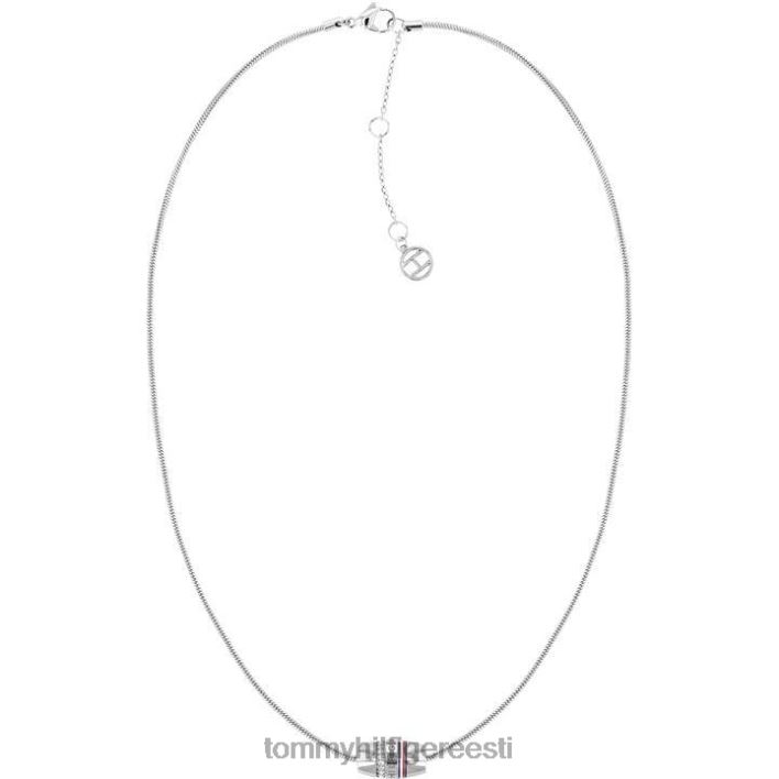naiste triibuline ja kivist kaelakee RJV6220386 hõbedane Tommy Hilfiger
