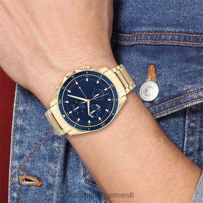 meeste kullatud sinise sihverplaadiga käekell RJV6219787 kuldne/sinine Tommy Hilfiger