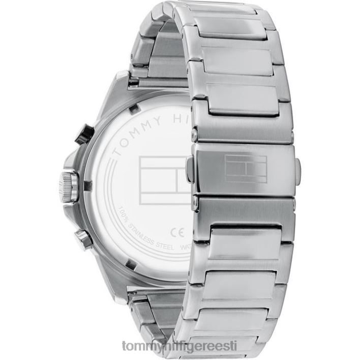 meeste musta sihverplaadiga käekell RJV6219887 hõbedane Tommy Hilfiger