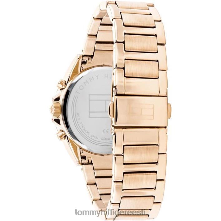 naiste kahetooniline kivikomplekt raamiga käekell RJV6220164 kullast Tommy Hilfiger