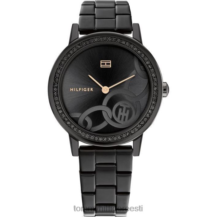 naiste ketimotiiviga käekell RJV6220220 must Tommy Hilfiger