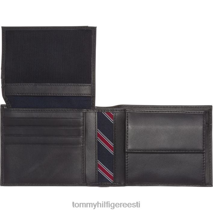 eton klapp ja münditaskuga rahakott RJV6219535 must Tommy Hilfiger