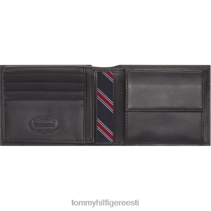 eton klapp ja münditaskuga rahakott RJV6219535 must Tommy Hilfiger