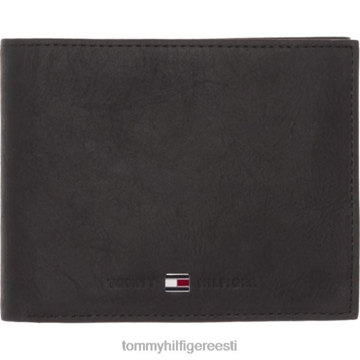 johnson kolmekordne rahakott RJV6219684 must Tommy Hilfiger