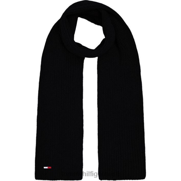 tommy jeans põhi ribi sall RJV6220855 must Tommy Hilfiger