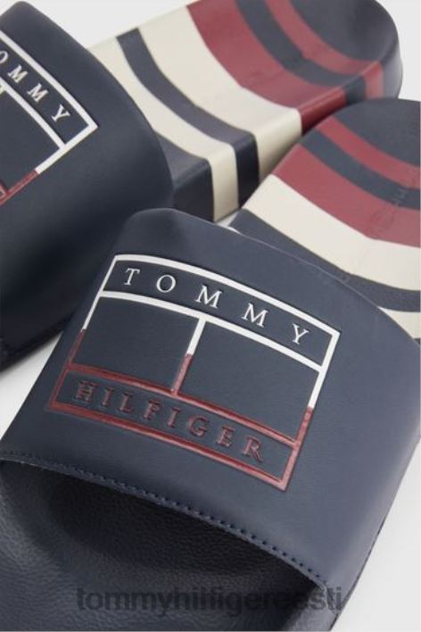 triibulised basseini liumäed RJV623128 punane Tommy Hilfiger