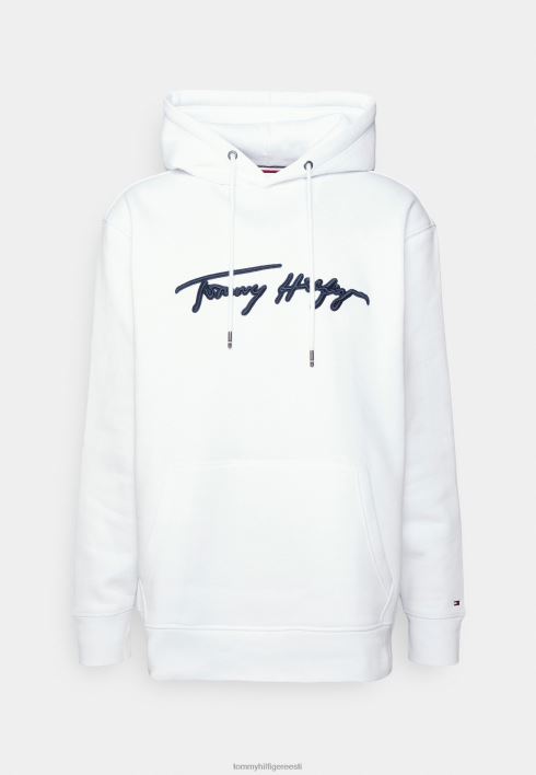 Signatuuriga graafiline kapuutsiga dressipluus RJV624150 valge Tommy Hilfiger