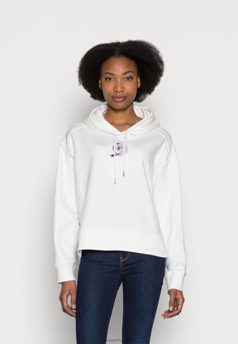 ikoon lõdvestunud harjaga kapuutsiga dressipluus RJV624982 ekru Tommy Hilfiger