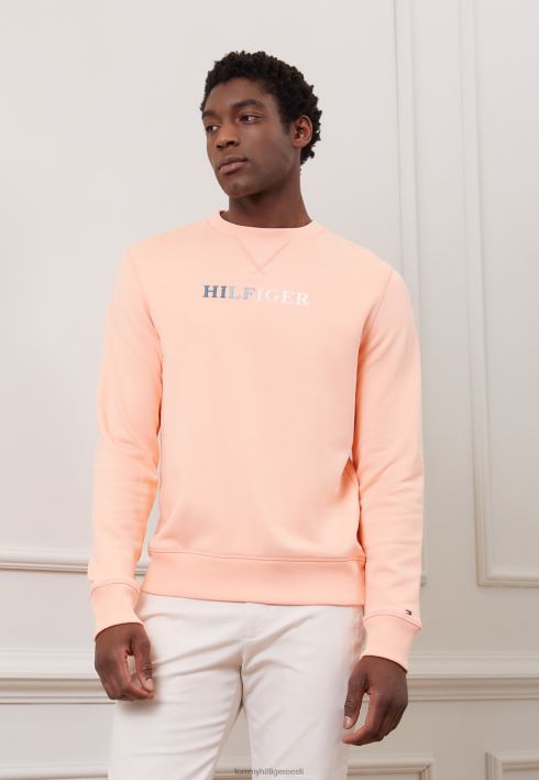 kontrastse õmblusega keermekaelusega dressipluus RJV624375 päikeseloojangu virsik Tommy Hilfiger