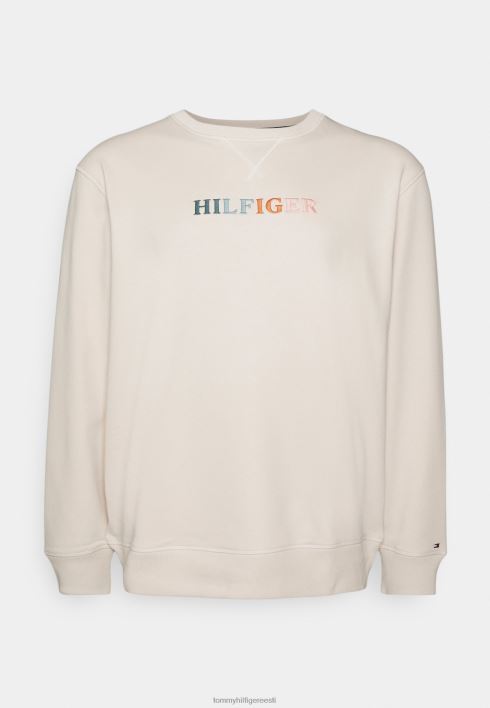 kontrastse õmblusega keermekaelusega dressipluus RJV626120 sulg valge Tommy Hilfiger