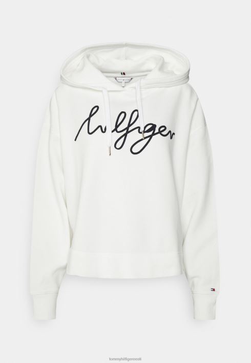 lõdvestunud script hoodie dressipluus RJV628420 ekru Tommy Hilfiger