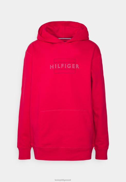 lineaarne lipp kapuutsiga dressipluus RJV626284 punane märguanne Tommy Hilfiger