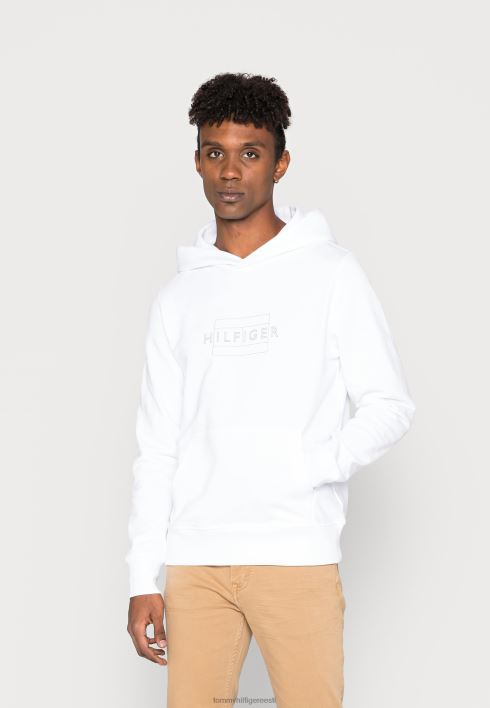 lineaarne lipp kapuutsiga lukuga dressipluus RJV624495 valge Tommy Hilfiger