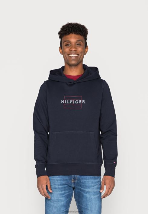 lineaarne lipp kapuutsiga lukuga dressipluus RJV624623 kõrbe taevas Tommy Hilfiger