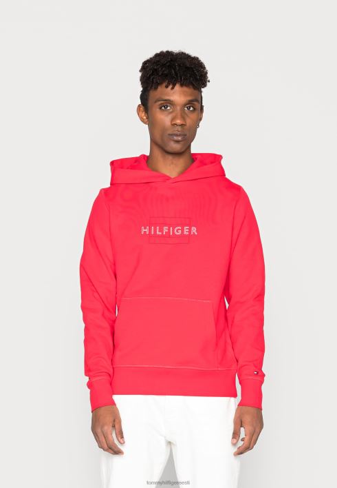 lineaarne lipp kapuutsiga lukuga dressipluus RJV625738 punane märguanne Tommy Hilfiger