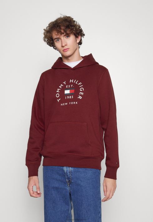 lipukaar kapuutsiga dressipluus RJV624915 sügav rouge Tommy Hilfiger