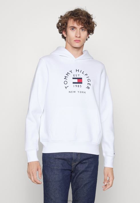 lipukaar kapuutsiga dressipluus RJV624931 valge Tommy Hilfiger