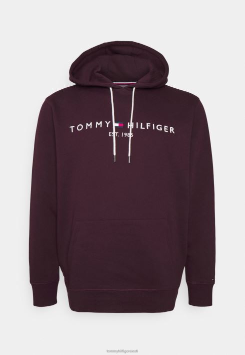 logoga kapuutsiga dressipluus RJV625189 sügav Burgundia Tommy Hilfiger