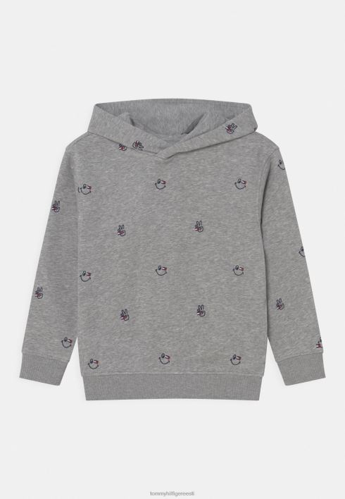 mini tikandiga kapuutsiga unisex dressipluus RJV628188 helehall kanarbik Tommy Hilfiger