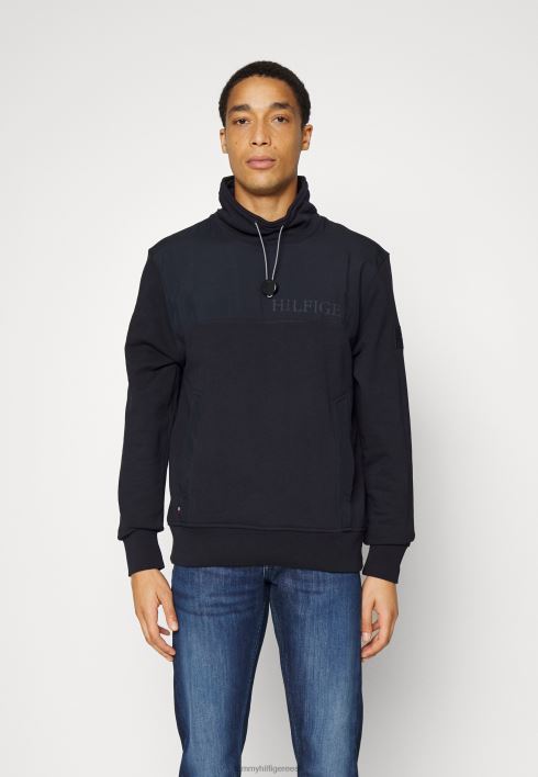 mix media pilka kaelusega dressipluus RJV628581 kõrbe taevas Tommy Hilfiger