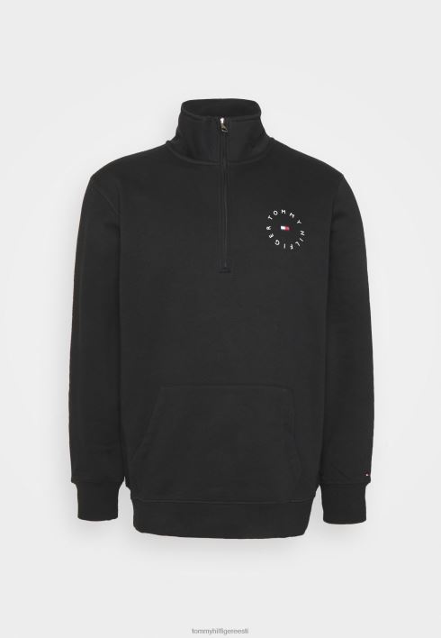 ümmargune graafiline kaelusega dressipluus RJV626059 must Tommy Hilfiger