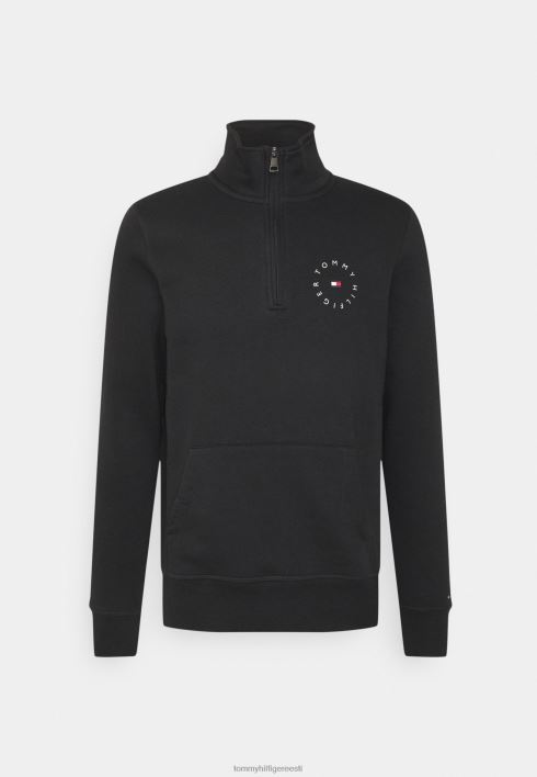 ümmargune graafiline kaelusega dressipluus RJV628518 must Tommy Hilfiger