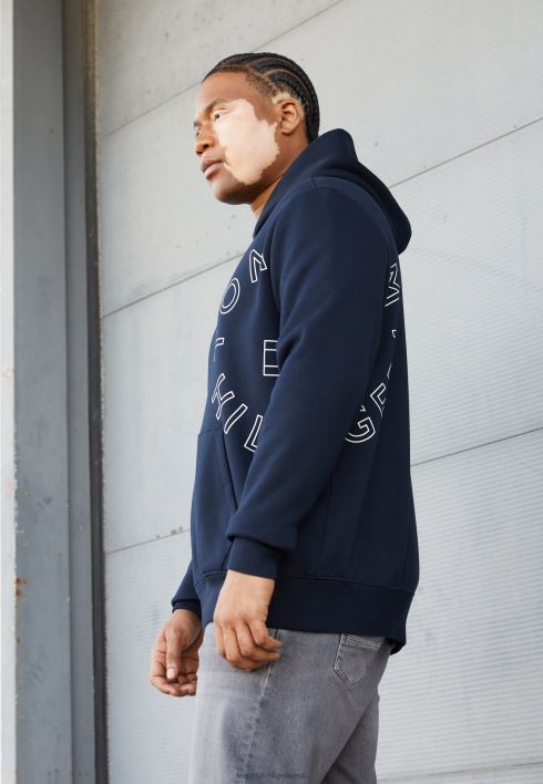 ümmargune graafiline kapuutsiga dressipluus RJV626309 kõrbe taevas Tommy Hilfiger