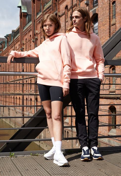 ümmargune graafiline kapuutsiga unisex dressipluus RJV625026 päikeseloojangu virsik Tommy Hilfiger