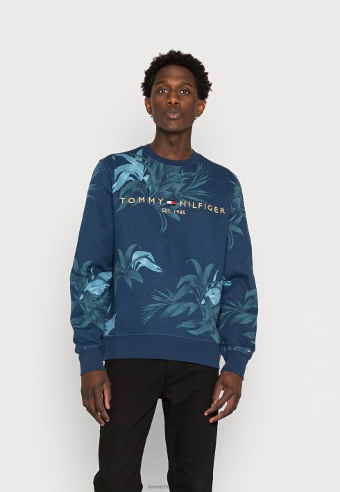 peopesaga lilleline logo kaelusega dressipluus RJV624735 kõrbetaevas/multi Tommy Hilfiger