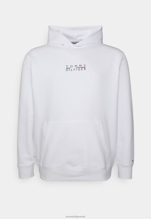 ruudukujulise logoga kapuutsiga pusa RJV624141 valge Tommy Hilfiger