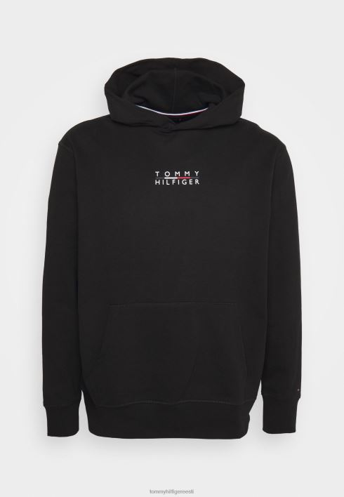 ruudukujulise logoga kapuutsiga pusa RJV624229 must Tommy Hilfiger