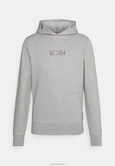 ruudukujulise logoga kapuutsiga pusa RJV627695 helehall kanarbik Tommy Hilfiger