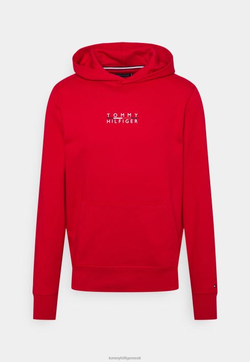 ruudukujulise logoga kapuutsiga pusa RJV627962 esmane punane Tommy Hilfiger
