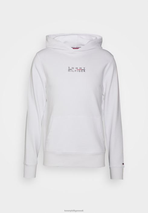 ruudukujulise logoga kapuutsiga pusa RJV628433 valge Tommy Hilfiger