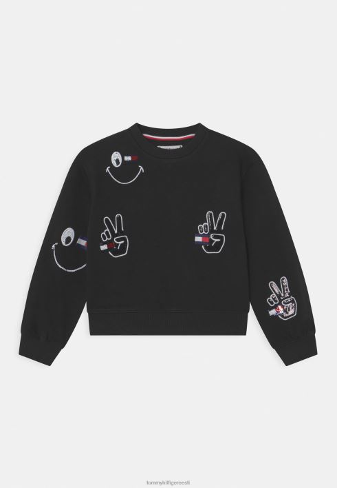 sädeleva tikandiga dressipluus RJV627892 must Tommy Hilfiger