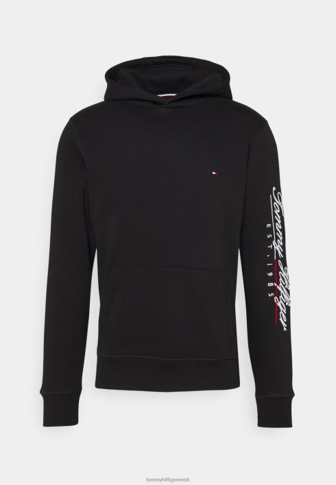 script tikandiga kapuutsiga unisex dressipluus RJV628193 must Tommy Hilfiger