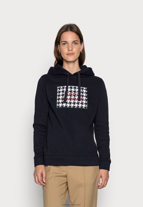 tavaline houndst box hoodie dressipluus RJV628395 kõrbe taevas Tommy Hilfiger