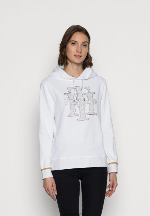 tavaline kristallist kapuutsiga dressipluus RJV627933 valge Tommy Hilfiger