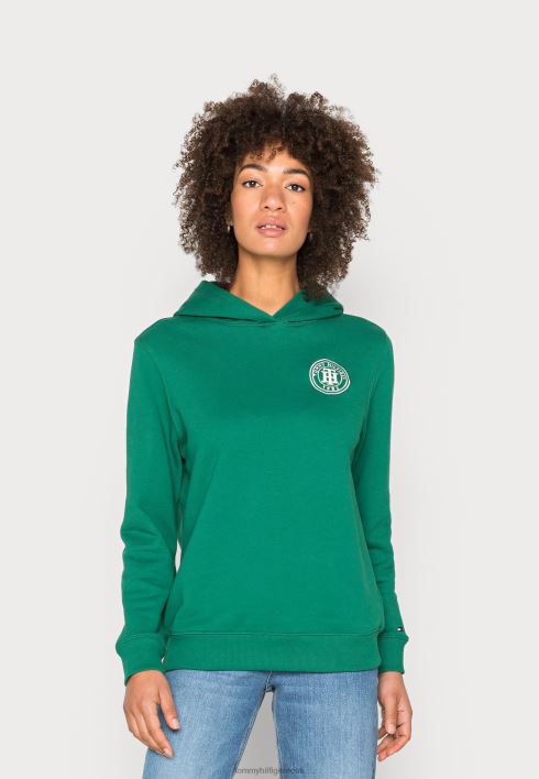 tavaline ring kapuutsiga dressipluus RJV627988 troopiline smaragd Tommy Hilfiger