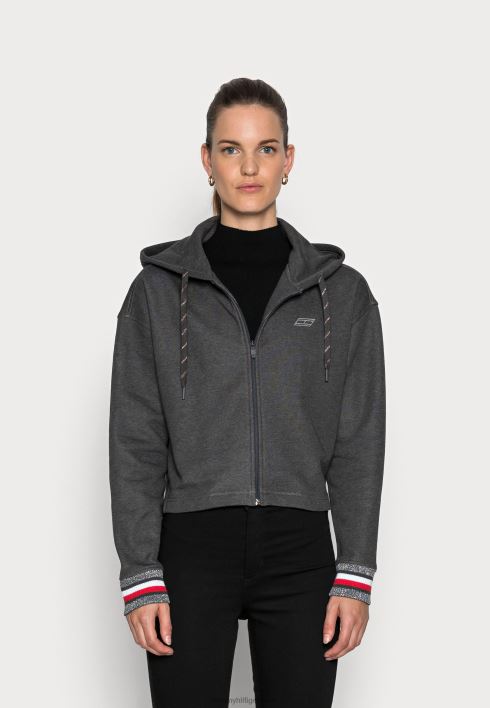 tavaline tõmblukuga tõmblukuga dressipluus RJV624781 tumehall kanarbik Tommy Hilfiger