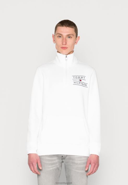 teipimine virnastatud logoga mockneck unisex dressipluus RJV625456 valge Tommy Hilfiger