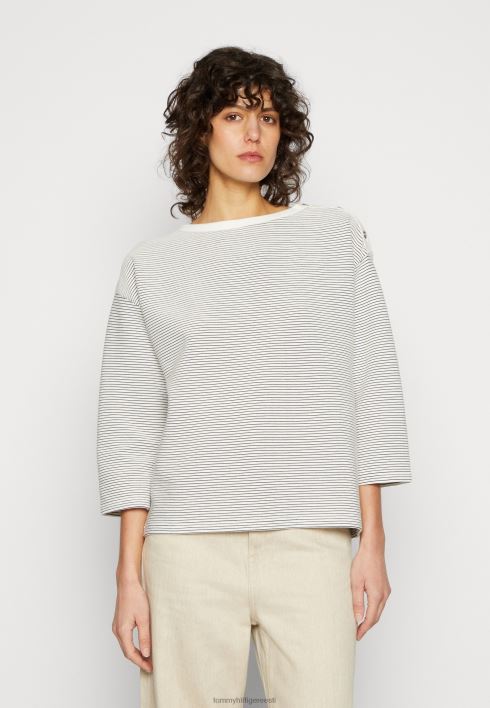 tekstuuriga paadiga dressipluus RJV625021 ekru kõrbetaevas Tommy Hilfiger