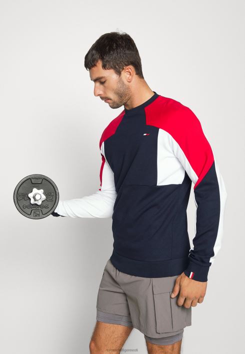 värviblokiga meeskonna dressipluus RJV625856 kõrbe taevas Tommy Hilfiger