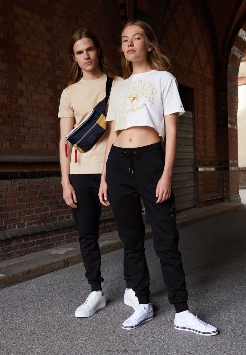 ümmargused graafilised dressipüksid unisex dressipüksid RJV626201 must Tommy Hilfiger