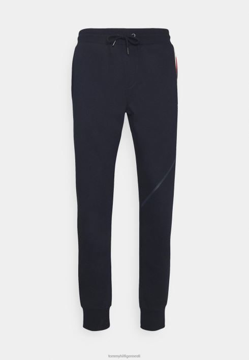 poolitatud triibuga dressipüksid RJV628782 kõrbe taevas Tommy Hilfiger