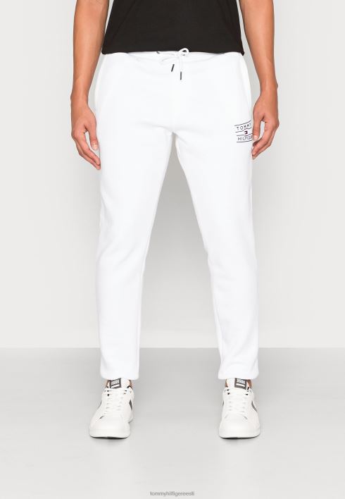 teibitavad virnastatud logoga unisex dressipüksid RJV623952 valge Tommy Hilfiger