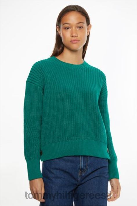 Meeskonnakaelusega hüppaja RJV623642 roheline Tommy Hilfiger