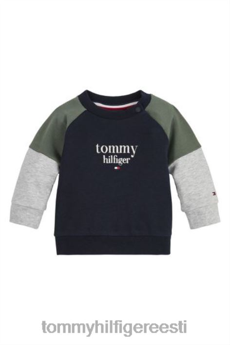 beebi värviblokiga džemprid RJV623625 roheline Tommy Hilfiger