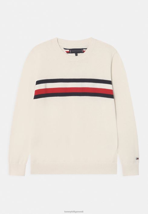 hädavajalik globaalse triibuga hüppaja RJV625581 elevandiluust kroonleht Tommy Hilfiger